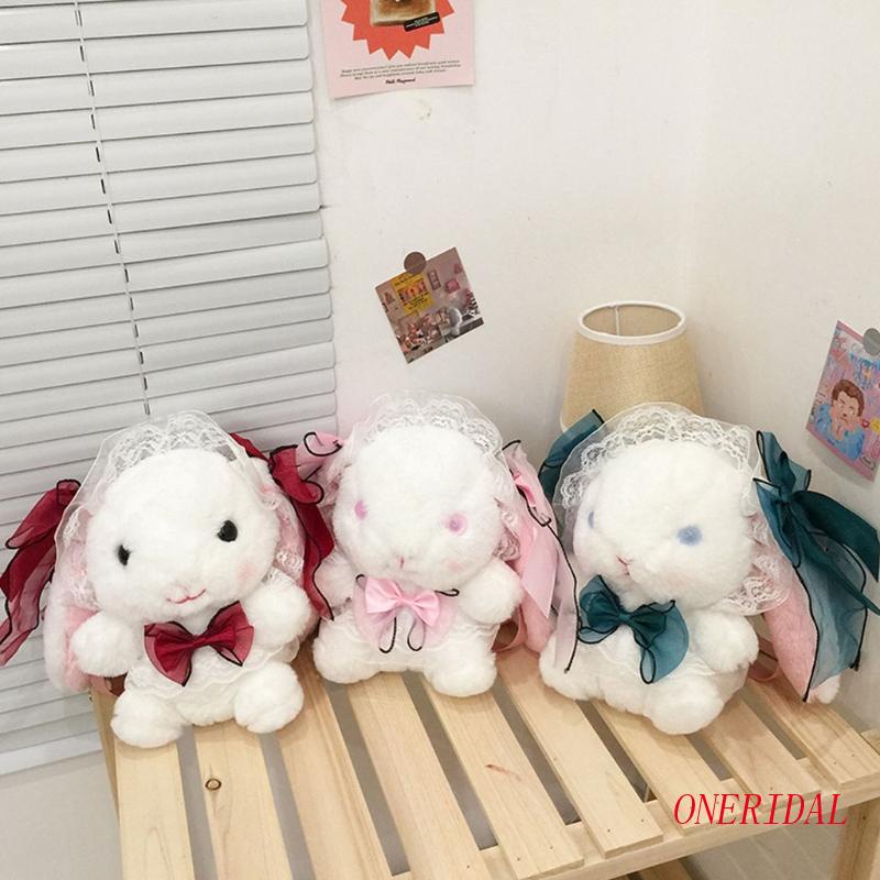 Túi Đeo Chéo Hình Thỏ Nhồi Bông Dễ Thương Dành Cho Nữ