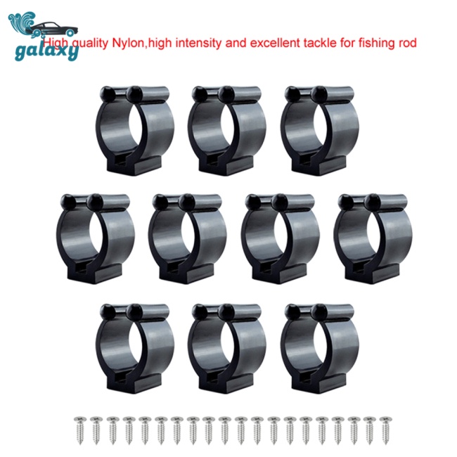 Galaxy Bộ 10 Kẹp Cố Định Cần Câu 17mm / 24mm