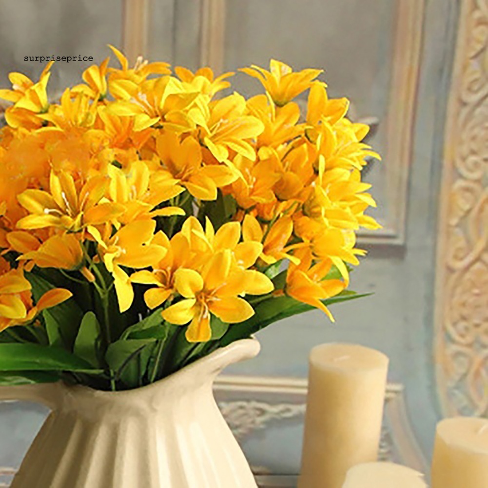 1 Bó Hoa Lily Giả Mini Trang Trí Nhà, Văn Phòng, Tiệc Cưới