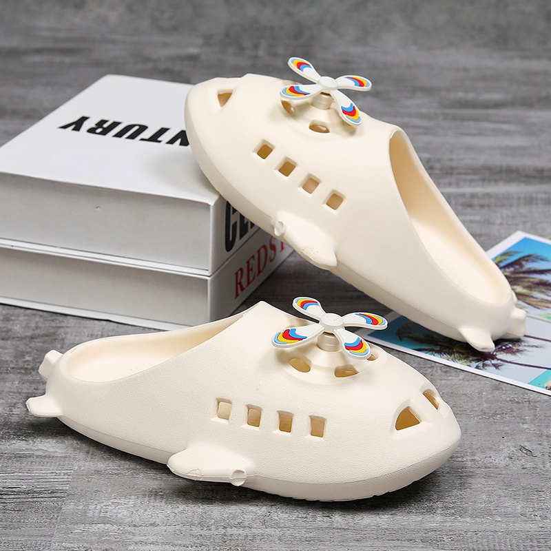 Dép Xỏ Ngón Hình Máy Bay Hoạt Hình Dễ Thương Chất Lượng Cao Size 24-35 Cho Trẻ Em
