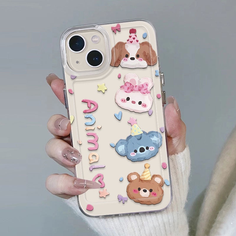 ✅Ốp Điện Thoại Mềm Trong Suốt Hình Động Vật Nhỏ Dễ Thương Cho iPhone 8Plus 1112 xr 14Promax xs13 / 7K3X