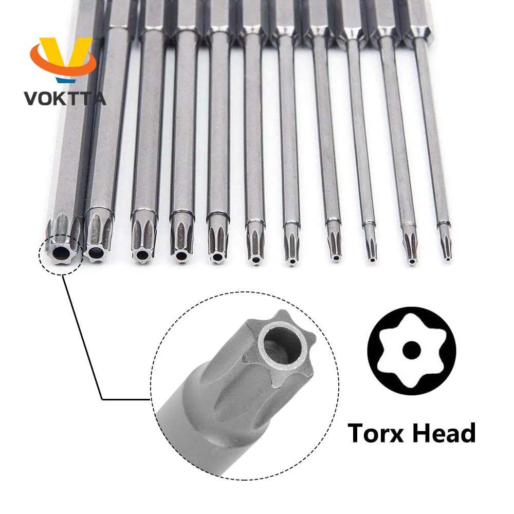 Bộ 12 Mũi Tua Vít Lục Giác Từ Tính 1 / 4 "S2 Bằng Thép 50mm / 75mm / 100mm