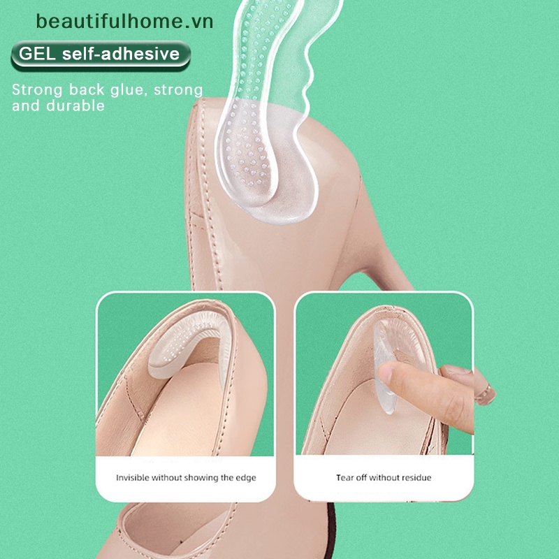 1 Cặp Miếng Lót Giày Cao Gót Bằng Silicone Gel Tiện Dụng