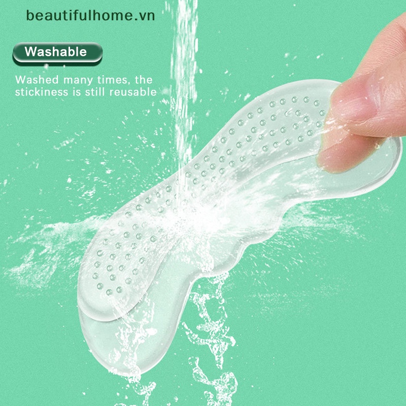 1 Cặp Miếng Lót Giày Cao Gót Bằng Silicone Gel Tiện Dụng