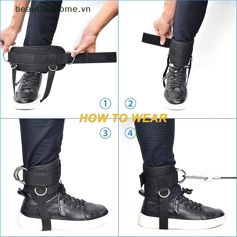 Đai Quấn Mắt Cá Chân Có Vòng Chữ D Có Thể Điều Chỉnh Hỗ Trợ Tập Gym Cho Nam Nữ