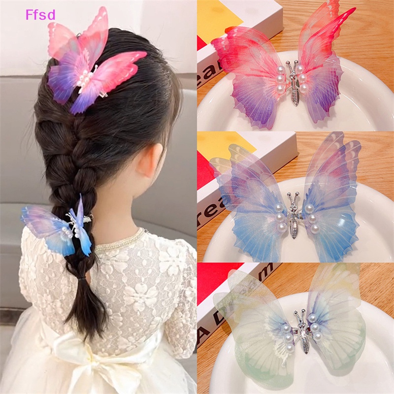 {Ffsd} Kẹp Tóc Hình Bướm Phong Cách Cổ Điển Cho Bé Gái * Hàng Bán Chạy