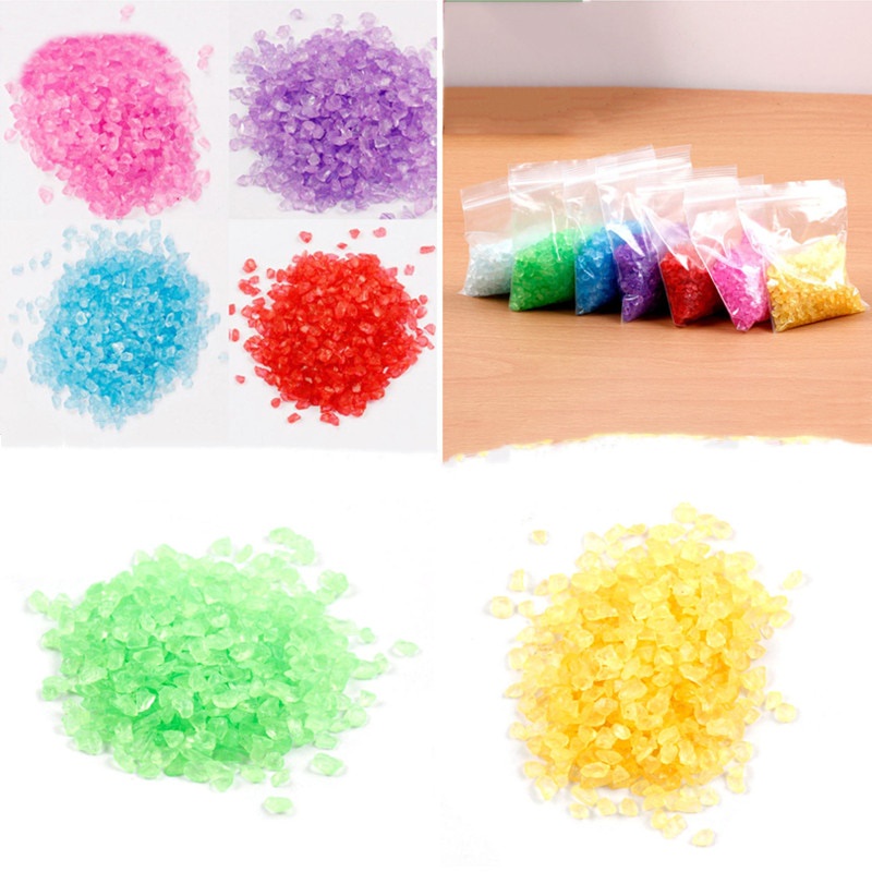 Mô Hình Tiểu Cảnh "Cát Thủy Tinh hạt lớn Túi 500gr Mini" Trang Trí Sen Đá, Sân Vườn/ Chậu Cây, DYI, Terrarium