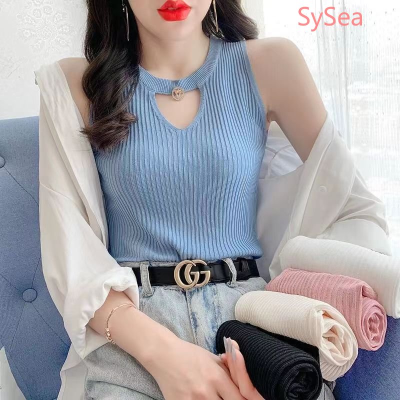 Áo Dệt Kim Hai Dây Thời Trang Mùa Hè Cho Nữ