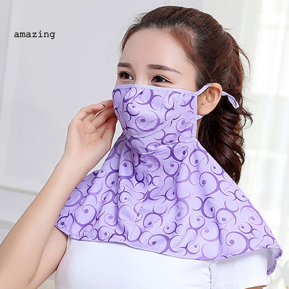 Khẩu Trang Chống Nắng Thoáng Khí Bảo Vệ Cổ Dùng Khi Đi Xe Đạp Ngoài Trời