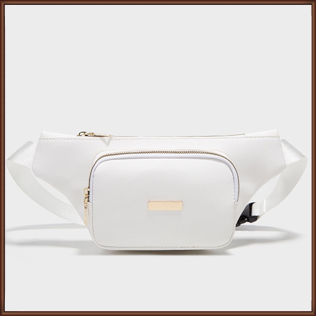 Túi Đeo Hông Bằng Da Nhân Tạo Màu Trơn Đa Năng Thời Trang Cho Nữ