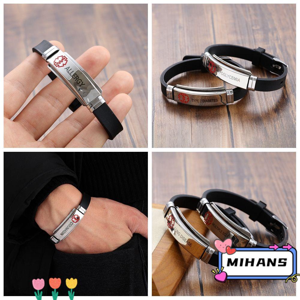 Vòng Đeo Tay Silicone Cảnh Báo Khẩn Cấp Dành Cho Nam Và Nữ