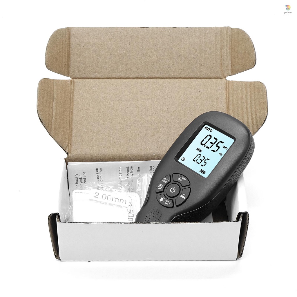 Đồng Hồ Đo Độ Dày Màn Hình LCD Kỹ Thuật Số Tự Động Chính Xác Cao 0-2000UM