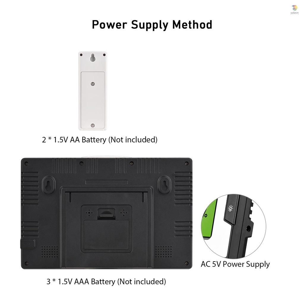 Trạm Thời Tiết Kỹ Thuật Số Với 3 Cảm Biến Điều Khiển Từ Xa 328ft / 100m