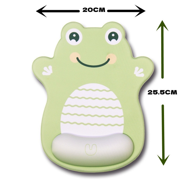 Bộ Chuột Và Bàn Phím Máy Tính Có Dây USB 1600DPI Hình Ếch Hoạt Hình Cho Trẻ Em