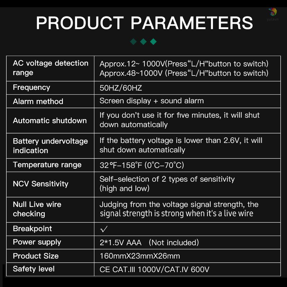 Bút Thử Điện Áp Mastfuyi FY18D AC Hai Phạm Vi 12V-1000V / 48V-1000V Đa Năng Tiện Dụng