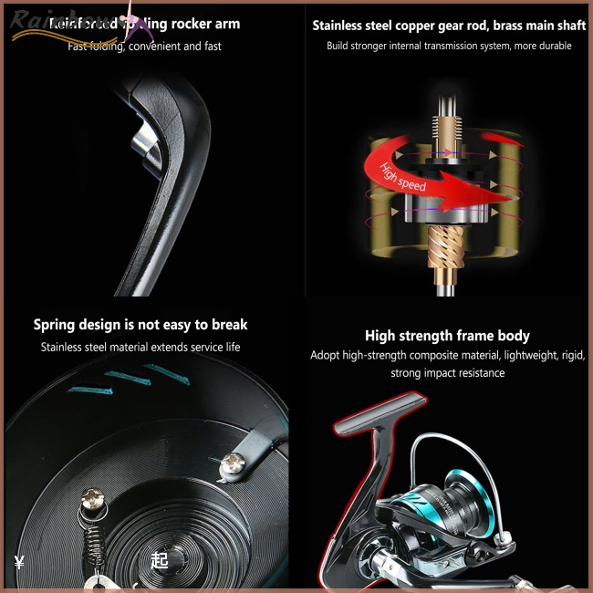 Máy Câu Cá 17 + 1bb / 5.2: 1 Tốc Độ Cao Bằng Kim Loại