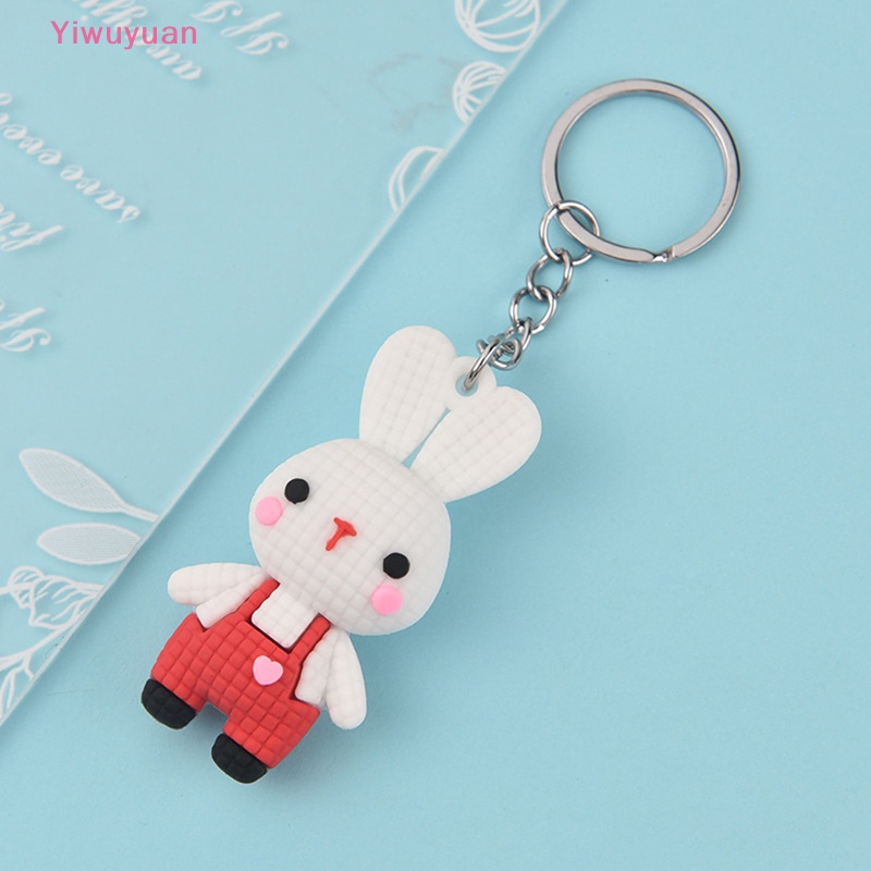 < Yiwuyuan > Móc Khóa Resin Hình Thỏ Nhiều Màu Sắc Dễ Thương Kiểu Trung Quốc Mới