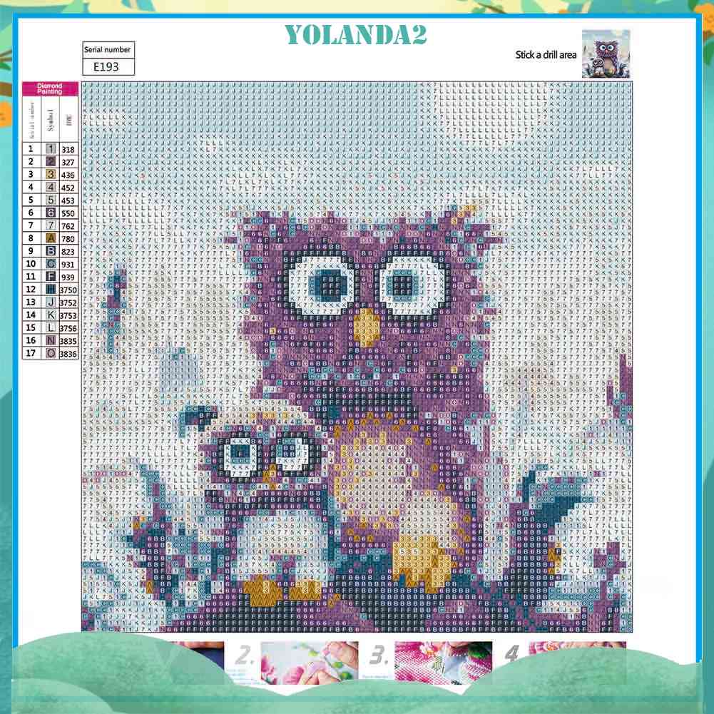 Bộ Tranh Đính Đá 5D Tự Làm Họa Tiết Chim Hoạt Hình