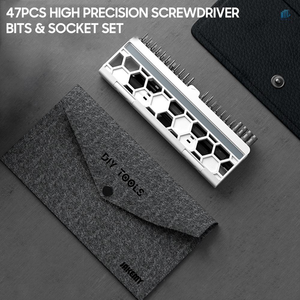 Bộ 46 Đầu Tua Vít Ổ Cắm Và Túi Đựng Bằng Hợp Kim Thép Chính Xác Cao Đa Năng JAKEMY H4 * 28MM CR-V