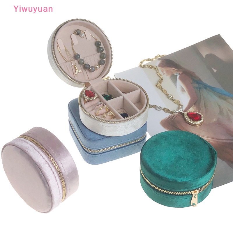 < Yiwuyuan > Hộp Đựng Trang Sức Vải Nhung Lông Xù Nhỏ Gọn Dành Cho Đi Du Lịch Mới