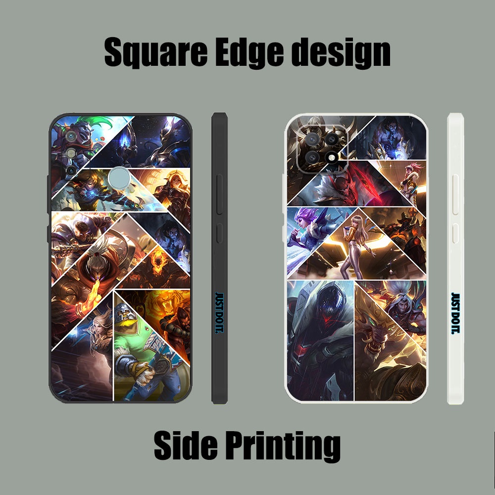Ốp Điện Thoại PC Viền Vuông Chống Sốc Họa Tiết Game Liên Minh Huyền Thoại NBZ09 Cho iPhone 11 Pro Max 12 6 6s Plus SE