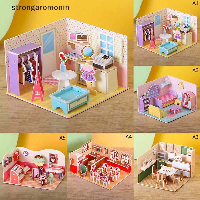 Bộ Mô Hình Cửa Hàng Đồ Chơi 3D Bằng Giấy Diy Dành Cho Bé Trai Và Bé Gái