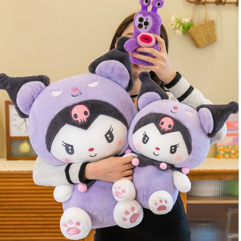 Búp Bê Nhồi Bông Kuromi Khổng Lồ Màu Tím Đậm 50cm Làm Quà Tặng Sinh Nhật / Lễ Tình Nhân Cho Bé