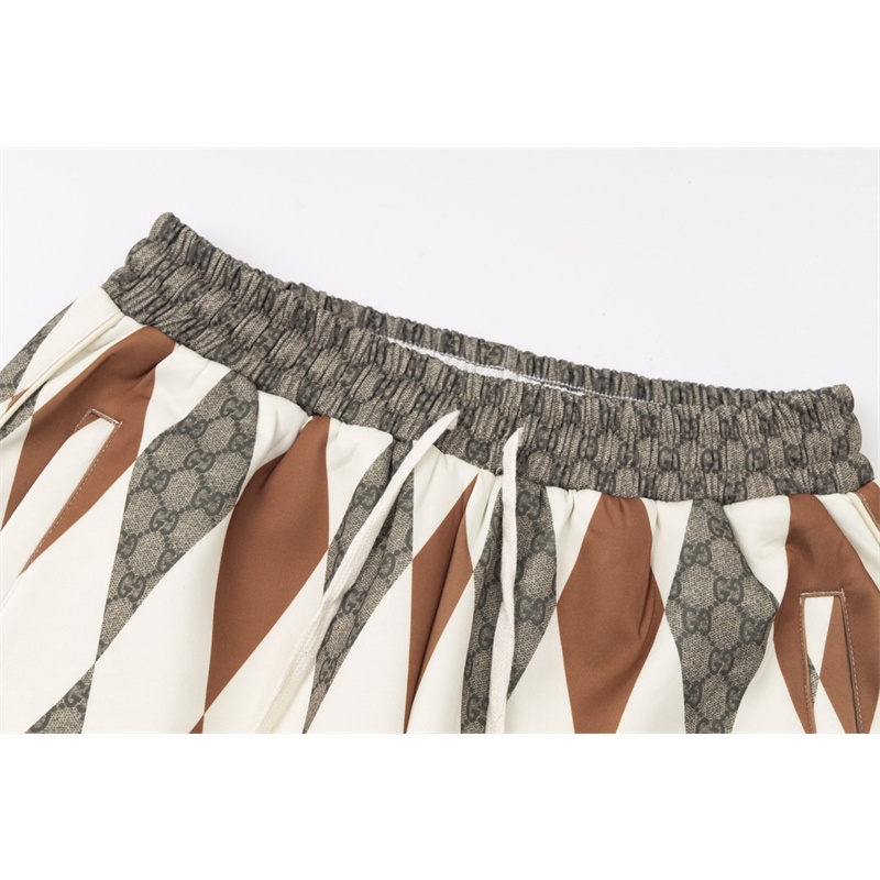 Gu88- Quần Short Họa Tiết Kim Cương Bắt Mắt Thiết Kế logo G Đôi Phong Cách Jfhrdfgf Thời Trang Đường Phố Mới Nhất