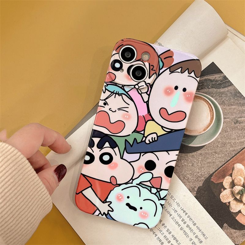 Ốp Điện Thoại Cứng Họa Tiết Hoạt Hình Shin-Chan Dễ Thương Chống Sốc Cho Apple iPhone1312 14Pro Max 11 7BFL