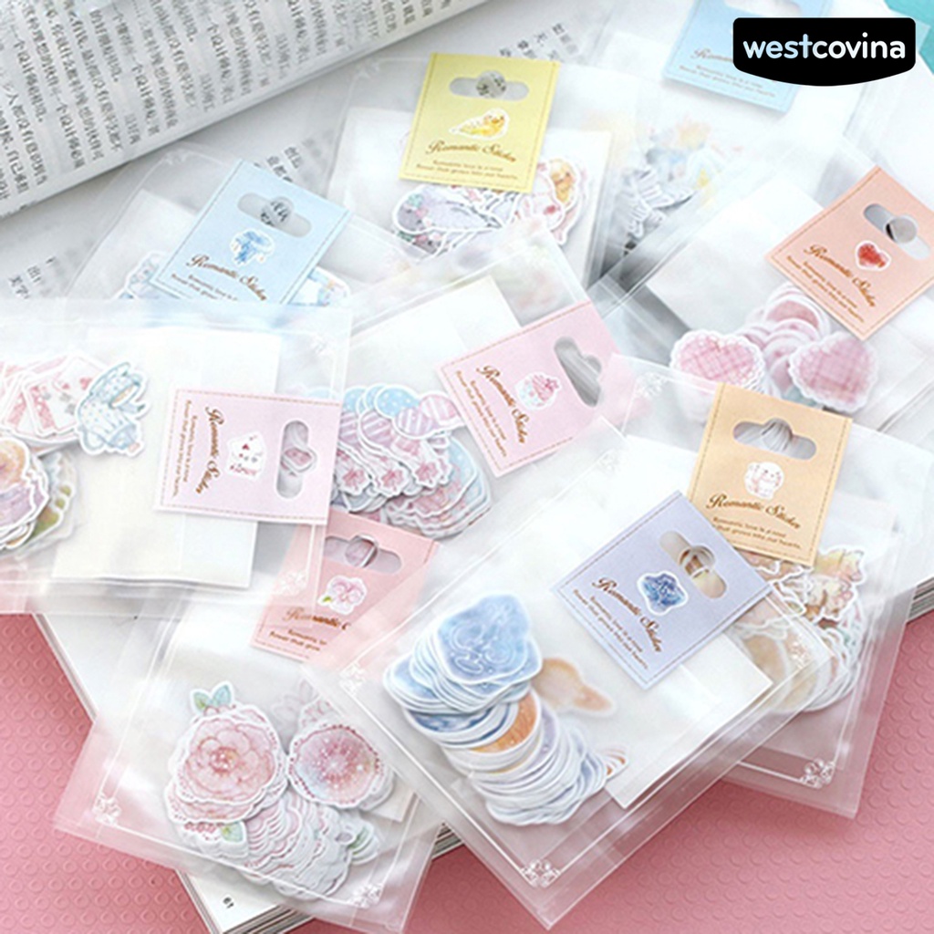 [COD]♪Bộ 70 Miếng Dán PVC Màu Nước Tự Dính Trang Trí Hành Lý / Laptop Dễ Thương