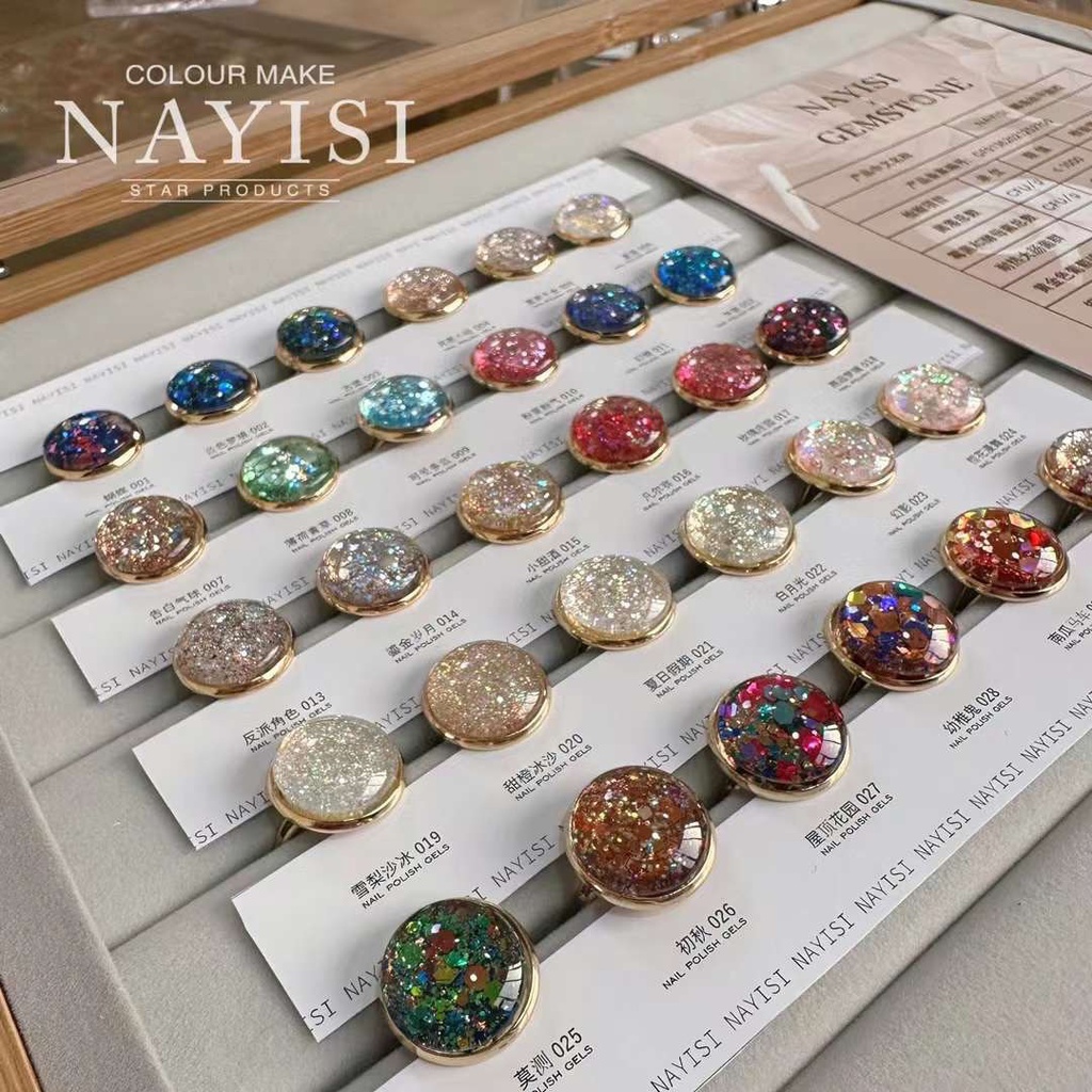 Set nhũ Nayisi x Gemstone 30 màu