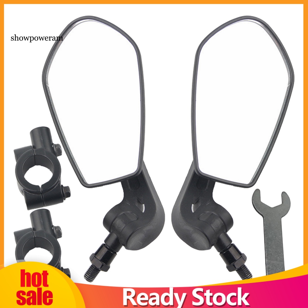 1 Cặp Gương Chiếu Hậu Xoay 360 Độ Màu Đen Gắn Tay Lái Xe Đạp