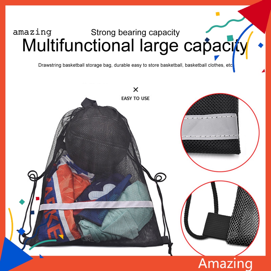 Túi Lưới Dây Rút Đựng Bóng Thể Thao Cỡ Lớn Lâu Trôi