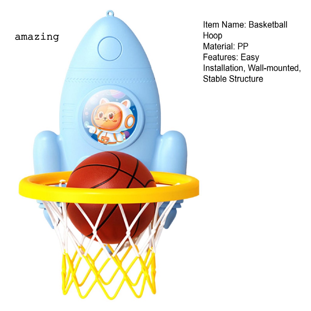 1 Bộ Đồ Chơi Bóng Rổ Chống Mài Mòn Dễ Lắp Đặt Dùng Làm Quà Tặng Sinh Nhật Cho Bé