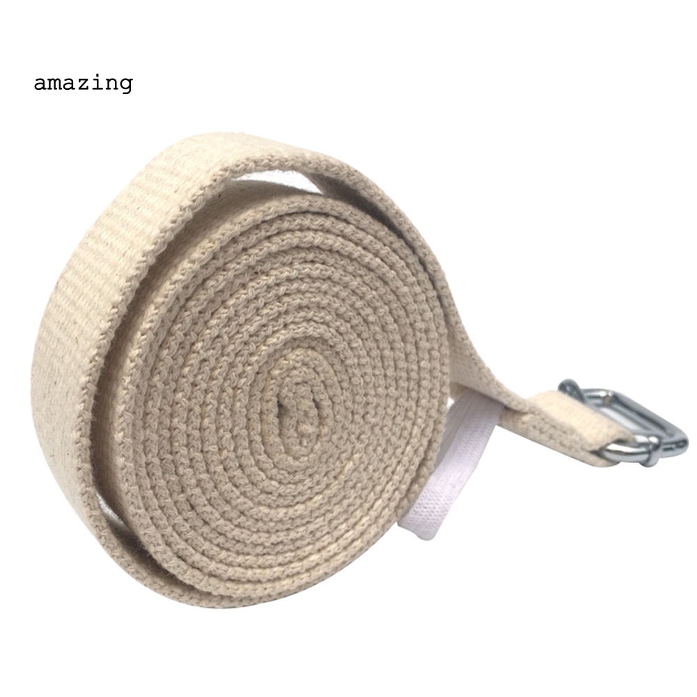 Dây Đai Co Giãn Bằng Cotton Trơn Có Khóa Cài Hỗ Trợ Luyện Tập Yoga / Thể Hình
