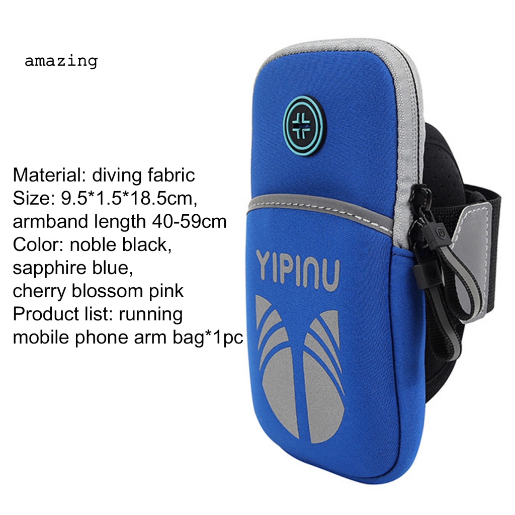 Giá Đỡ Điện Thoại Đeo Cánh Tay Nhỏ Gọn Thiết Kế Phản Quang Dành Cho Tập Gym / Thể Hình