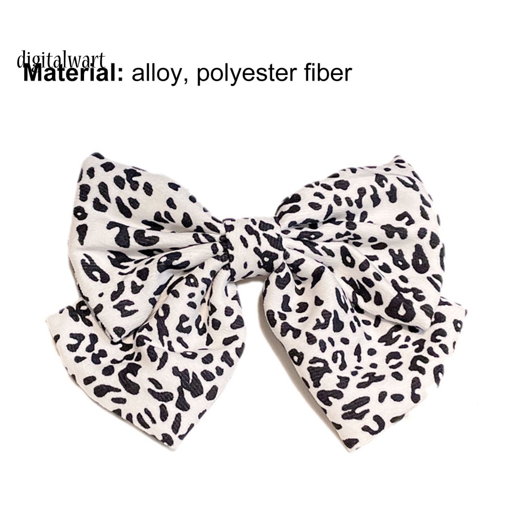 Kỹ Thuật Số| Kẹp Tóc Nơ Họa Tiết Da Báo Tinh Tế Dễ Sử Dụng Cho Bạn Gái