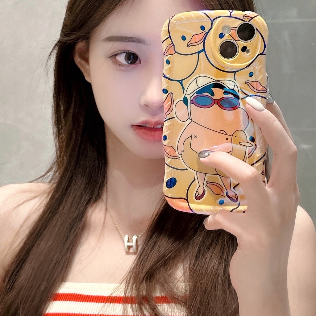 Ốp Điện Thoại TPU Blu-ray Chống Trượt Chống Sốc In Hình Shinchan Cho Apple IPhone 14 13 12 11 Pro Max