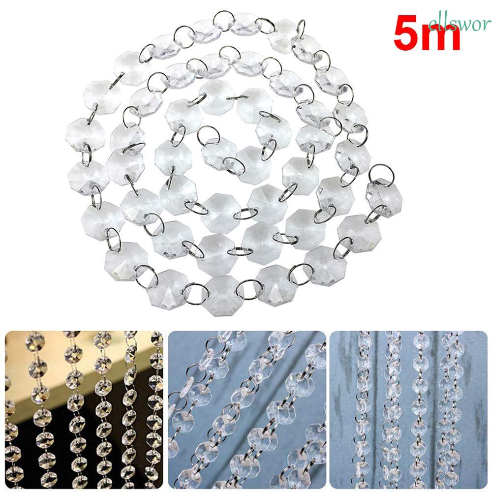 Vòng Hoa Chuỗi Hạt Bát Giác Bằng Acrylic Trang Trí Tiệc Cưới