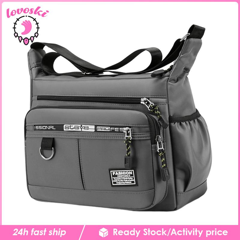 Túi Tote Nhiều Ngăn Có Khóa Kéo Thời Trang Cho Nam Và Nữ