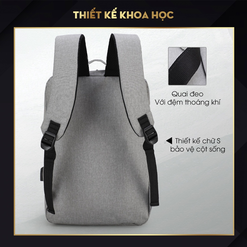 Balo đựng laptop GU BAG HCM, kiểu dáng công sở nhỏ gọn, túi đi làm, đi học cho học sinh, sinh viên nam nữ