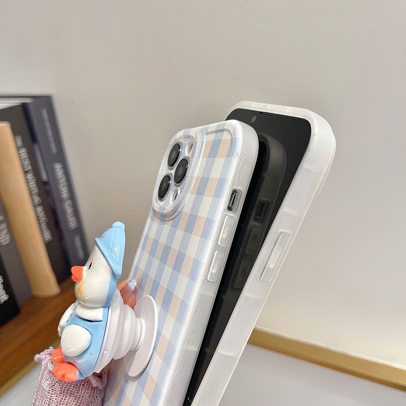 Ốp Điện Thoại Có Giá Đỡ Hình Vịt Cho Iphone 14 13 12 11pro Promax 7 8 Plus