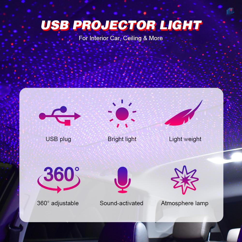 Đèn Ngủ USB Ánh Sáng Ban Đêm 3 Chế Độ Cho Xe Hơi
