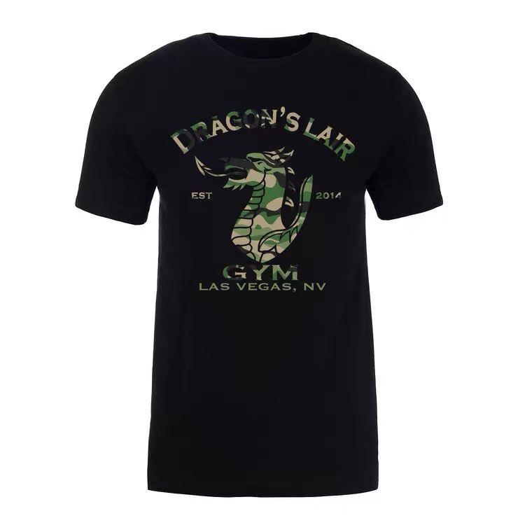 Áo Thun Thể Thao Tay Ngắn Dáng Rộng Vải Cotton In Hình Rồng Cá Tính Cho Nam