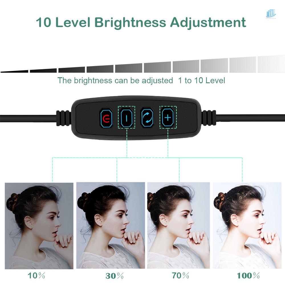 Vòng Đèn LED smartwatchinone 6inch 3 Màu Chịu Nhiệt Độ 3500-6500K 10 Mức Độ Điều Chỉnh Được Kèm Giá Đỡ Điện Thoại