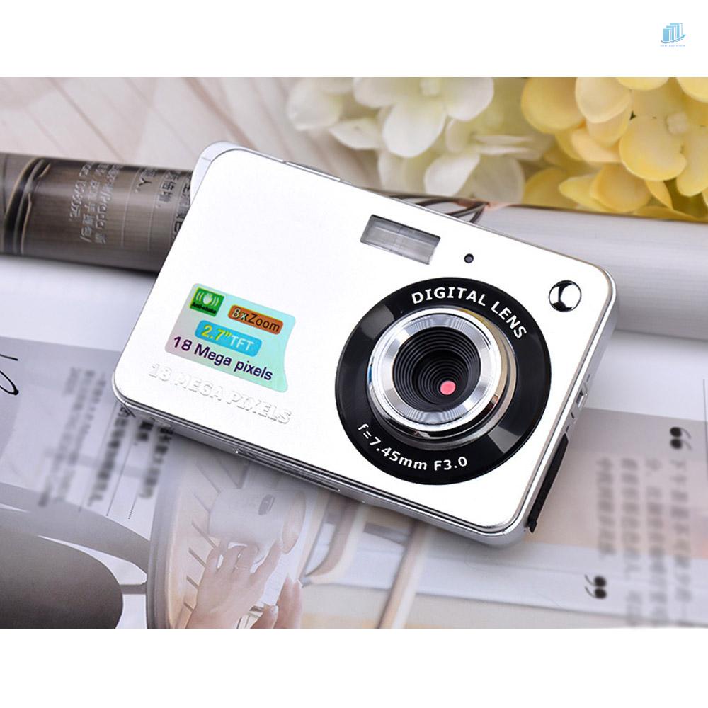 Camera Kỹ Thuật Số Mini 18MP 2.7 Inch Màn Hình LCD 8x Zoom Kèm Pin Chất Lượng Cao