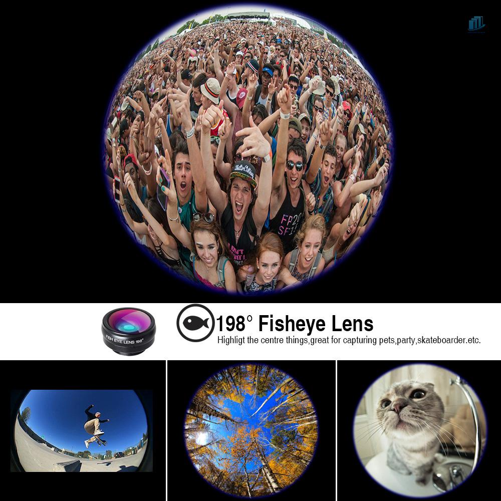 Ống Kính 4 Trong 1 APEXEL APL-T18Xbj5 Telephoto 4 Trong 1 Cho Điện Thoại 18X Lens 198° Ống Kính Fisheye Góc Rộng 0.63X Macro 15X Kèm Điều Khiển Từ Xa