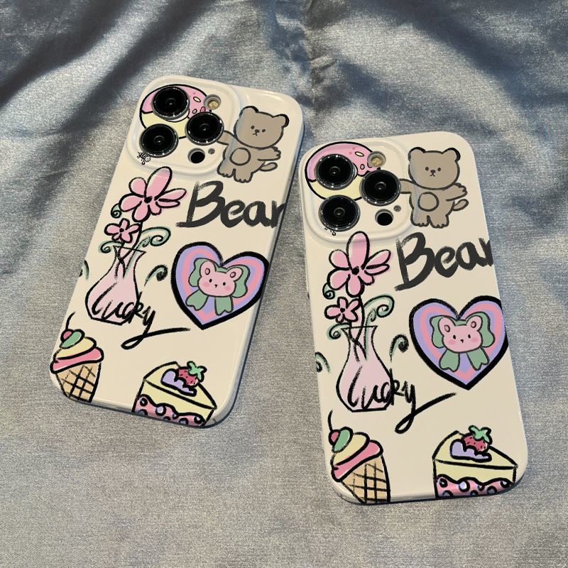 Ốp Điện Thoại Cứng Họa Tiết Chú Gấu Nhỏ Dễ Thương Cho Iphone Xr / 7 11 14813iPhone12 Xsmax JMFF