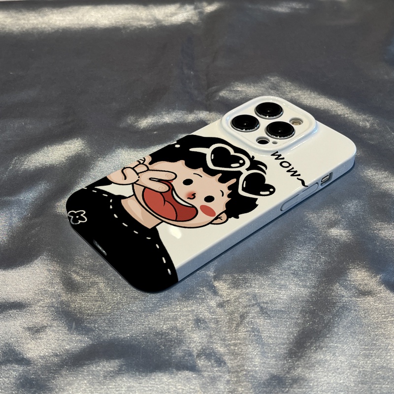 Ốp Điện Thoại Cứng Họa Tiết Happy Boy Độc Đáo Dễ Thương Cho iPhone14 xr12 promax813 / 11x / 14