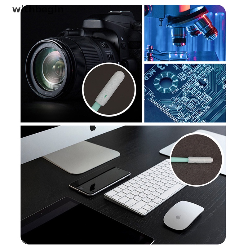 Bộ 100 Tăm Bông Đầu Xốp Làm Sạch Bụi Bẩn Tiện Dụng